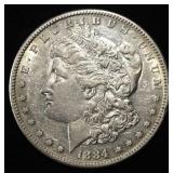 1884-S MORGAN DOLLAR XF/AU
