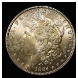 1884 MORGAN DOLLAR CH BU COLOR