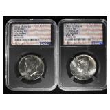 (2) 2019-D KENNEDY HALF DOLLARS NGC MS67 PL