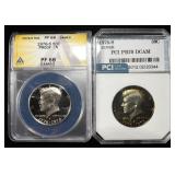 (2) 1976-S KENNEDY HALF DOLLARS GRADED