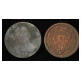 (2) LARGE CENTS