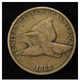 1858 FLYING EAGLE CENT FINE