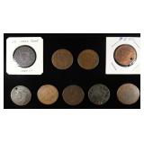 (9) LARGE CENT COLLECTORS LOT DAMAGED