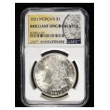 1921 MORGAN DOLLAR NGC BRILLIANT UNCIRCULATED