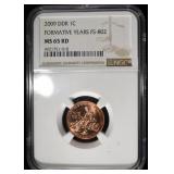 2009 LINCOLN CENT FORMATIVE YEARS NGC MS65 RD