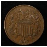 1869 2-CENT PIECE AU