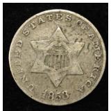 1853 3-CENT SILVER FINE