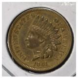 1861 INDIAN HEAD CENT AU