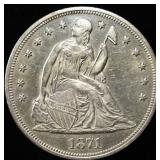 1871 SEATED LIBERTY DOLLAR CH BU