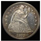1872 SEATED LIBERTY DOLLAR BU