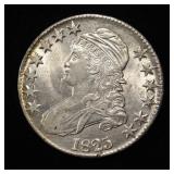 1825 BUST HALF DOLLAR CH AU