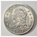 1827 BUST DIME CH BU