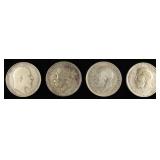 (4) 92.5% STERLING FOREIGN COINS