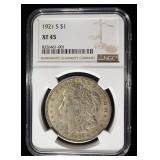 1921-S MORGAN DOLLAR NGC XF45