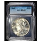 1923 PEACE DOLLAR ICG MS65