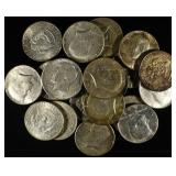 (20) 40% SILVER KENNEDY HALF DOLLARS