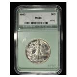 1943 WALKING LIBERTY NTC GEM BU