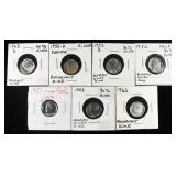 (7) 90% SILVER ROOSEVELT DIMES