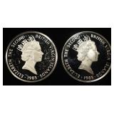 (2) 92.5% STERLING FOREIGN COINS