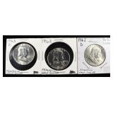 1962-P&D & 1963-D FRANKLIN HALF DOLLARS