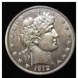 1912-D BARBER HALF DOLLAR CH BU