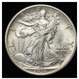 1916 WALKING LIBERTY HALF BU