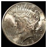 1928 PEACE DOLLAR GEM BU