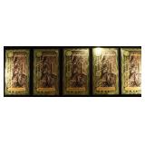 (5) WASHINGTON D.C. GOLDBACK 1/1000TH OZ 24K GOLD