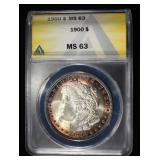 1900 MORGAN DOLLAR ANACS MS63