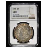 1898 MORGAN DOLLAR NGC AU55