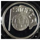 SOCCER 1 OZ .999 SILVER ROUND