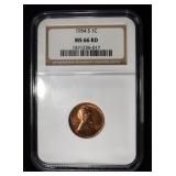 1954-S WHEAT CENT NGC MS66RD
