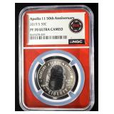 2019-S APOLLO 11 50TH ANNIV PF70 ULTRA CAMEO