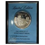 THE APOLLO 17 EYEWITNESS MEDAL 1 OZ 92.5% SILVER