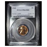 1942 WHEAT CENT PCGS PR63RD