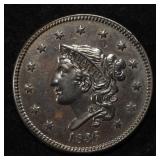 1836 CORONET HEAD LARGE CENT