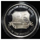 OPERATION DESERT STORM 1 OZ .999 SILVER ROUND