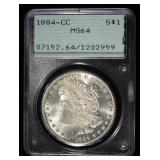 1884-CC MORGAN DOLLAR PCGS MS64
