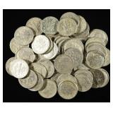 (50) 90% SILVER ROOSEVELT DIMES