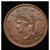 1840 LARGE CENT BU RB