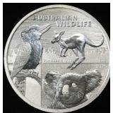 2 OZ .999 SILVER $2 AUSTRALIAN WILDLIFE ROUND