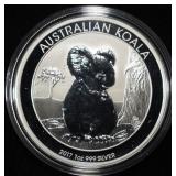 AUSTRALIAN KOALA  1 OZ .999 SILVER ROUND