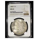 1880-S MORGAN DOLLAR NGC MS62