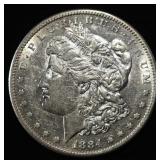 1884-S MORGAN DOLLAR CH AU