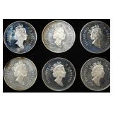 (6) 92.5% STERLING CANADIAN HALVES