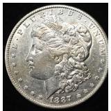 1887 MORGAN DOLLAR AU