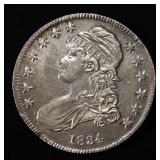1834 BUST HALF DOLLAR AU/BU