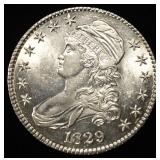1829 BUST HALF DOLLAR CH BU