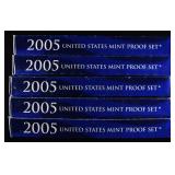 (5) 2005 MINT PROOF SETS