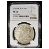 1921 MORGAN DOLLAR NGC AU58